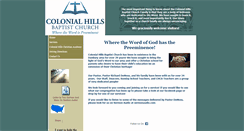 Desktop Screenshot of colonialhillsbaptistchurchct.com