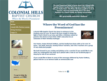 Tablet Screenshot of colonialhillsbaptistchurchct.com